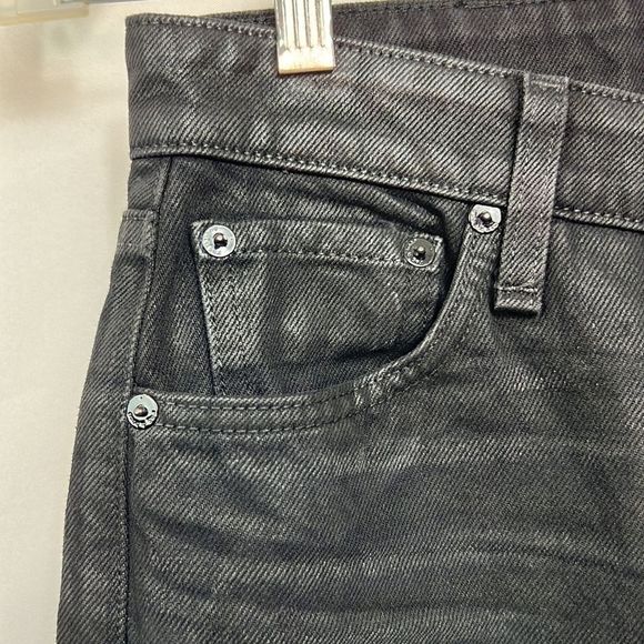Rag & Bone Alex High-rise straight leg jeans in worn in black size 25 NWT - Picture 8 of 15
